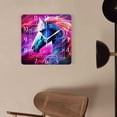 thumbnail image 4 of 10 Inch Wall Clock Battery Operated Silent Clock Decorative for Office, Kitchen, Outdoor, Living Room，Colorful Flashing Unicorn Picture, 4 of 4