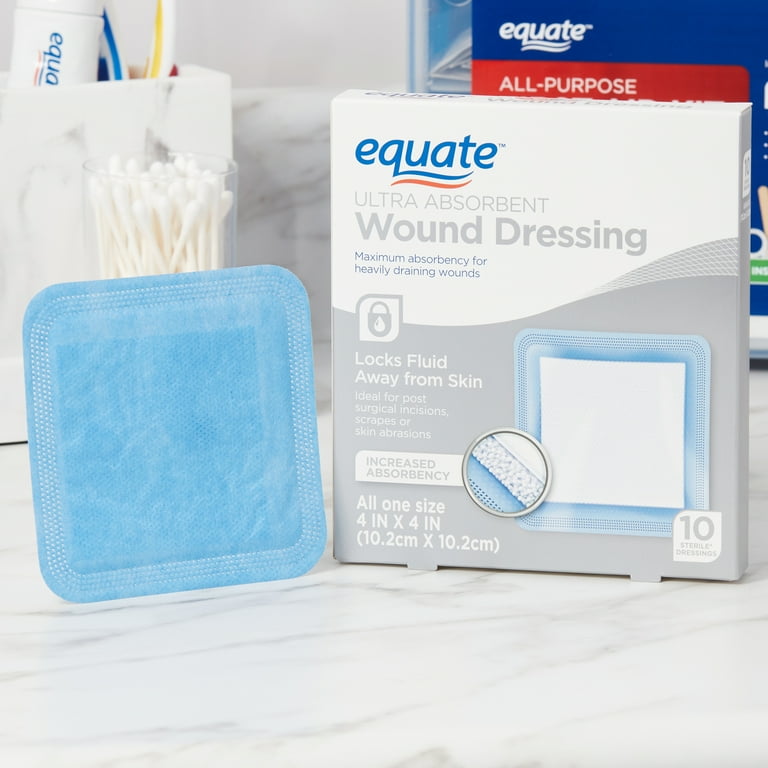 Equate Disposable First Aid Gauze Pads Variety Pack with 10 Sterile Dressings, 0.86" x 4" 10 Count, 1 Pack Equate Disposable First Aid Gauze Pads Variety Pack with 10 Sterile Dressings, 0.86" x 4" 10 Count, 1 Pack