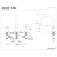 thumbnail image 3 of Kingston Brass KS8321ZX Millennium Two-Handle Deck Mount Roman Tub Faucet, Polished Chrome, 3 of 6
