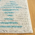 thumbnail image 4 of SAFAVIEH Tulum Lancaster Geometric Striped Area Rug, Ivory/Turquoise, 8' x 10', 4 of 8