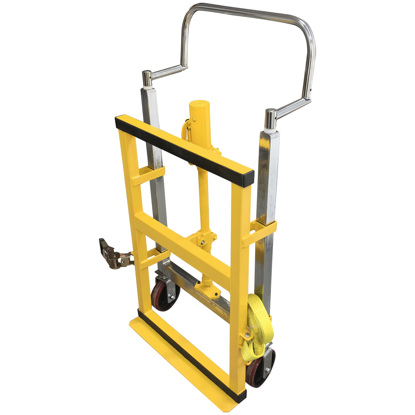 3968lbs Hydraulic Machinery Equipment Mover Furniture Lift Transport Cart Hand Truck Dolly with Wheel Max Lift 9.84in