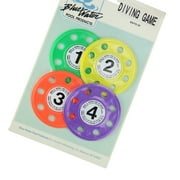 Ensemble de 4 disques de jeu de plongée de piscine multi-couleurs