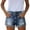Dark Blue, variant on Hurxie Jean Skorts for Woman High Waisted Trendy Slit Stretchy Denim Skirt with Shorts Y2K Casual Summer Skorts Skirts Dark Blue,M