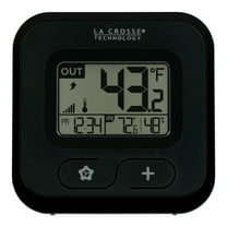 La Crosse Technology Black Wireless Compact Digital Thermometer with Humidity, 308-147