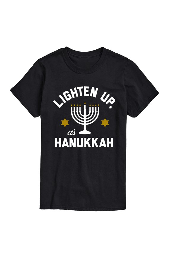 - Hanukkah Lighten Up Short Sleeve Graphic T-Shirt