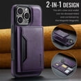thumbnail image 2 of MAGKING Case For iPhone 16 Pro Max, RFID Blocking, PU Leather,Compatible With MagSafe Detachable 2 In 1 Wallet With Multi-Card Slots,Magnetic Protective Cover,Purple,For iPhone 16 Pro Max, 2 of 8