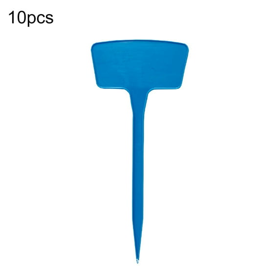 Pnellth 10Pcs/Set Plant Labels Waterproof Insert Design T-Shape Plastic Plant Tags for Gardening