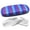 Blue, variant on OPTIPAK Hard Shell Glasses Case – Medium Striped Deluxe Eyeglass Case with Microfiber Cleaning Cloth – Protective Glasses Holder for Men & Women (Pack of 1)