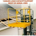 thumbnail image 4 of Forklift Safety Cage 36 In x36 In 1200lbs Capacity Man Basket Steel Work Platform with Chains for Aerial Work and Warehouse Maintenance, 4 of 6