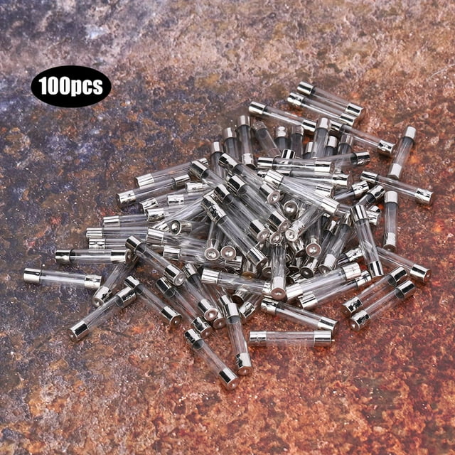 Glass Fuse, 100pcs 6x30mm Safety Fast-Acting Fuse Fuse, for Circuit TV 0.5A