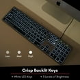 thumbnail image 2 of Macally BLSLIMKEYPROSG, Backlit USB Wired Keyboard for Mac, 2 of 7