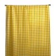 thumbnail image 2 of Poplin Gingham Checkered Window Curtain 56 Inch Wide Marigold Yellow, 2 of 4
