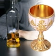thumbnail image 4 of COPA DE ORO VINTAGE, 2 piezas Copa de Licor de Vino en Alivio de Metal Europa de Alta Adornos Retro Copa de Vino Para Beber en El Altar de la Primera Comunión, 4 of 7