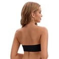 thumbnail image 2 of Unique Bargains Women's Front Closure Wirefree Strapless Tube Bras S Black, 2 of 6
