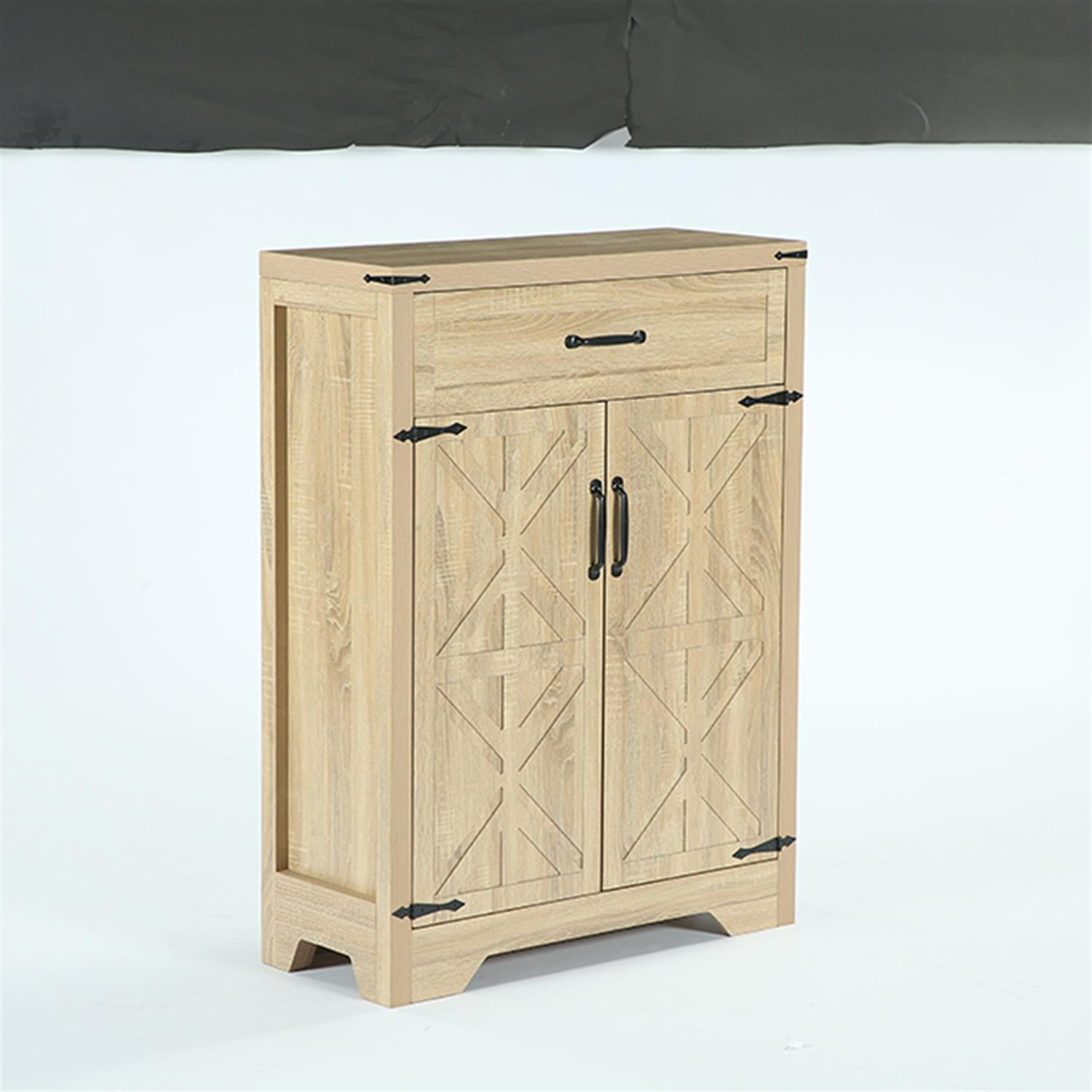 Demi Bonn 5-Tier Shoe Cabinet, Farmhouse Shoe Racks Entryway Storage Organizer for Home Living Room, Bedroom, Brown