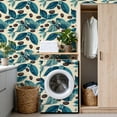 thumbnail image 4 of Coffee Shop Peel and Stick Wallpaper Vintage Botanical Coffee Plant Blue Leaves Beans Wall Mural 17.7in x 9.8ft Self Adhesive Removable Wall Paper Renter Friendly Wallpaper for Bakery Coffee Lover, 4 of 8