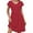 Polkadots Red, variant on Chiclily Summer Dresses for Women Ruffle Sleeve Midi Dress Boho Beach Sundress with Pockets, Polkadots Red 2XL