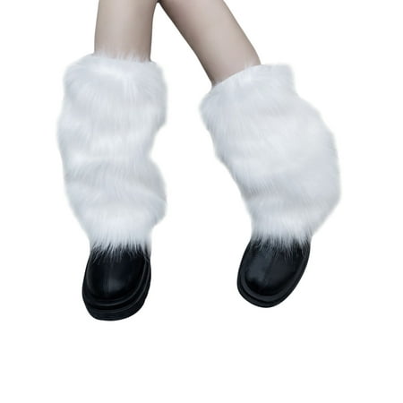 

Women s Kawaii Leg Warmer Socks Lolita Harajuku Fuzzy Fluffy Plush Cartoon Foot Socks For Girls Middle/Short Tube Cosplay Outfit