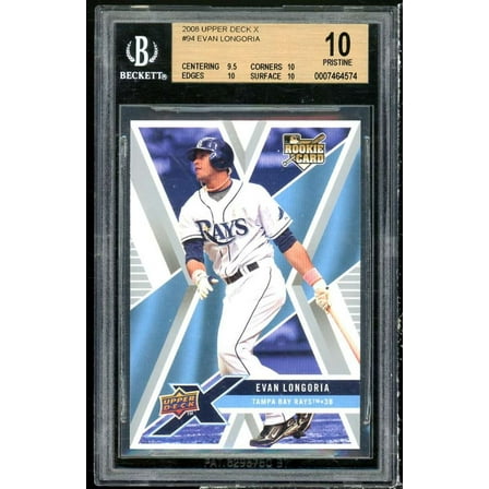 Evan Longoria Rookie Card 2008 Upper Deck X #94 (pristine) BGS 10