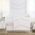 thumbnail image 3 of Boho Fringe White and Pink Dust Ruffle Crib Skirt by Sweet Jojo Designs, 3 of 3