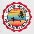 thumbnail image 5 of Wild Bobby Summer Paradise Let the Sea Set You Free Women Racerback Tank Top, 5 of 5