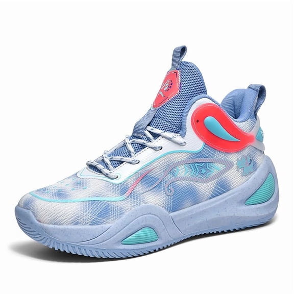 Novetra Men's Basketball Shoes Comfortable Fashion Athletic Sneakers Breathable Non Slip Lace up Shoe Running - BLUE_6