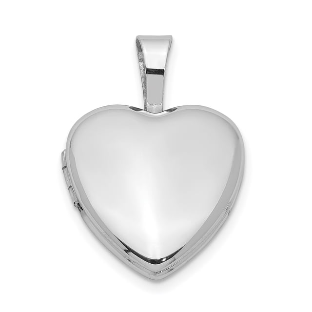 925 Sterling Silver 12mm Heart Locket Pendant Charm