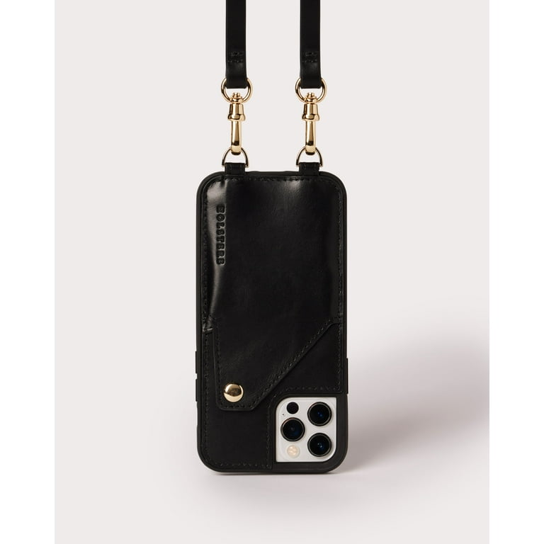 Holstere Smooth Black Genuine Leather iPhone Case Crossbody Purse iPhone 13 Pro Walmart