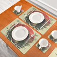 thumbnail image 3 of Wobogo Cobras Bamboo Forest Placemats Coasters Set of 4 Heat-resistant Non-slip Easy to Clean Square Dinner Plate Mat, 3 of 8