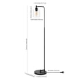 thumbnail image 4 of JONATHAN Y Axel Modern 60" Iron/Seeded Glass Farmhouse Industrial LED Floor Lamp, Black, JYL3079A, 4 of 6