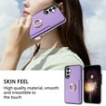 thumbnail image 3 of Nalacover for Samsung A54 5G Wallet with Card Holder Slot, 360°Rotation Ring Holder Kickstand Cover for Men Women Protective Premium PU Leather Shockproof Cover for Samsung Galaxy A54 5G, Purple, 3 of 9