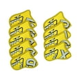 thumbnail image 1 of koolsoo Ensemble de 9 Pcs de Couvre-Fer de Golf Cadeau Chaussettes Enveloppantes Résistantes à l'Usure Couvre-Têtes de Club de Golf Jaune, 1 of 9
