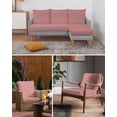 thumbnail image 6 of Vintage Peach Pink Couch Cushion Covers Stretch, Washable Sofa Seat Covers Individual Seat Cushion Sofa Slipcovers Farmhouse Retro Solid Color Linen Texture Couch Cover Furniture Protector M-1PCS, 6 of 7