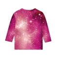 thumbnail image 5 of Girls Graphic Tees 10-12 Three Quarter Sleeve Gradient Sparkly Tops Fashion Casual Cute Crew Neck Kids T Shirts Toddler Girl Clothes Y2K Fall Fashion Tees Workout Running Outfits, Size 3-12, 5 of 5