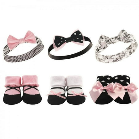 UPC: 0660168581386 | Hudson Baby Infant Girl Headband and Socks Giftset 6pc  Toile  One Size