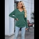 thumbnail image 4 of Camisetas de Mujer con Cuello en V, Larga, Informales, Básicas, Lisas y Suaves Verde Oscuro L, 4 of 10