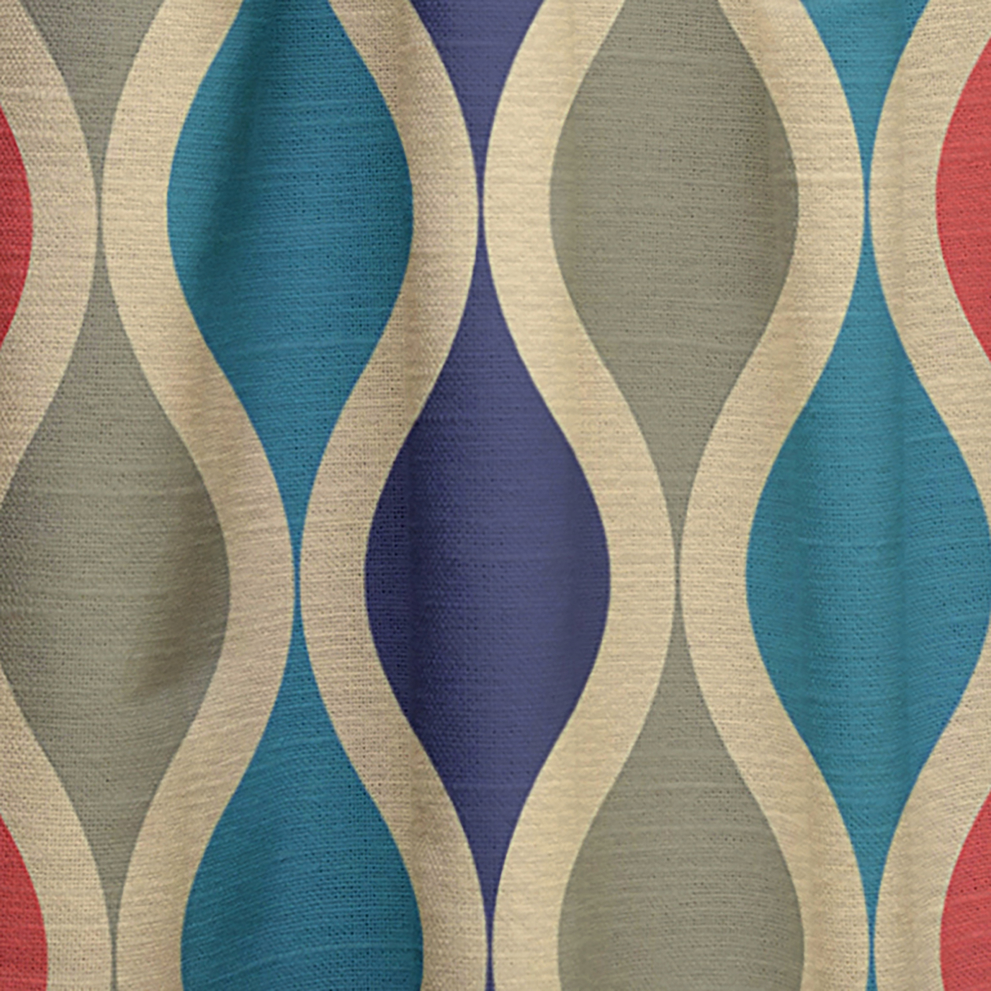 Designart 'Ornamental Retro Design VI' Mid-Century Modern Curtain Panel