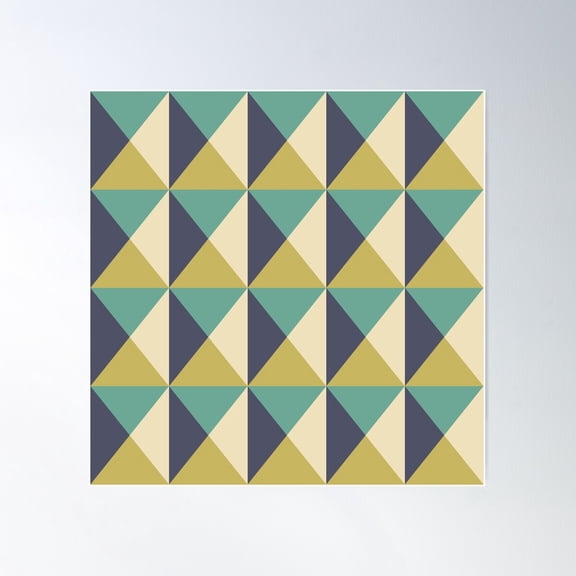 Geometric Diamond Pattern 131 Poster Wall Art, Modern Wall Decor For Living Room Bedroom, 17x17 UNFRAMED