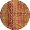 thumbnail image 1 of Ahgly Company Indoor Round Abstract Brown Modern Area Rugs, 4' Round, 1 of 4