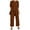 Brown, variant on HBFAGFB Pantsuit for Women Fashion Casual Long Tops Wide Leg Pants with Pockets Daily Wear Red Size M
