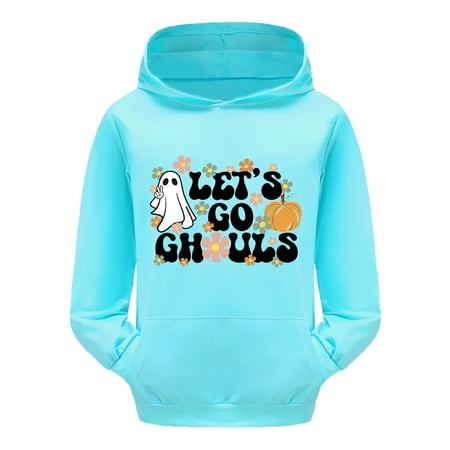 

Halloween Costumes for Kids Child Toddler Boys Girls Long Sleeve Cartoon Prints Warm Hoodie Pullover Tops Kids Sweat Girls Sweatshirt Kids Hoodie(Color:Blue Size:)