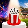 thumbnail image 5 of Gallickan Soccer High Hat Cap, Breathable Fabric Novelty Hat for Soccer Fans, Red, 5 of 6