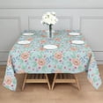 thumbnail image 3 of Pioneer Flower Floral Print Pattern Square Tablecloth, Waterproof Wipeable Spillproof Washable Table Cover for Home Kitchen Party Decor, 42"x42", 3 of 6