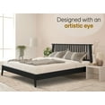 thumbnail image 6 of Acacia Kaylin Solid Wood Bed Frame with Headboard, Signature Headboard Wood Bed, King - Black, 6 of 8