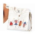 thumbnail image 4 of Comfort Colors Patriotic Doodle, Cute Fourth of July Shirt, Watermelon Hotdog Firework Shirt, Retro American Shirt, 4 of 7
