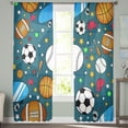 thumbnail image 3 of Cartoon Basketball Football Rugby Stars Sheer Curtains For Living Room Window Voile Tulle Curtain Bedroom Kitchen Decoration, 3 of 5