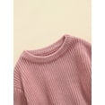 thumbnail image 6 of GXFC Infant Baby Boys Girls Fall Cable Knit Sweater Newborn Long Sleeve Solid Knitwear Tops Toddler Casual Warm Autumn Winter Pullovers Clothes 0-3M, 6 of 8