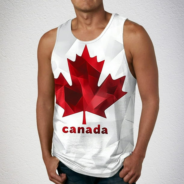 Camiseta sin mangas de cuello redondo para hombre, ropa de ocio, fitness, para el hogar, pijama, camiseta con estampado a color, blusa deportiva de poliéster para hombre