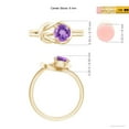 thumbnail image 6 of ANGARA Natural Solitaire Amethyst Infinity Knot Ring in 14K Yellow Gold for Women (Size-6mm) | February Birthstone, Birthday, Anniversary, Jewelry Gift for Women | Natural Amethyst Ring, 6 of 10