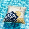 thumbnail image 2 of Outdoor Pillow Covers 20x20 Inch Set of 2 Navy Blue Yellow Outdoor Waterproof Decorative Throw Pillows Summer Spring Decor for Home Patio Funiture Garden Living Room Polyester Cushion Covers 01G20, 2 of 6